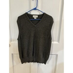 Vintage Britches Great Outdoors 100% Lambswool Sweater Vest Gray XXL